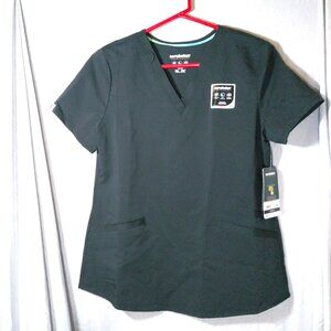 Scrubstar Women's V-Neck Top Black Size XS Uniform Clothing
